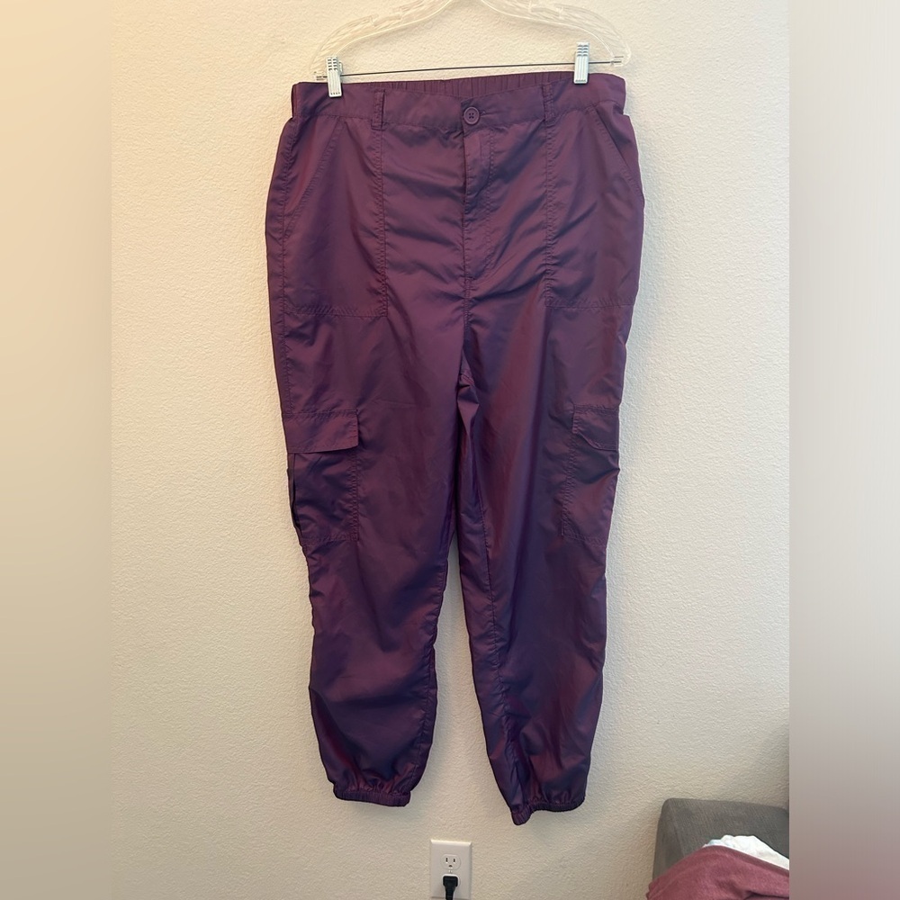Wild Fable Irridescent Nylon
Cargo Joggers - Purple Large